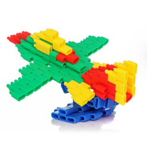 Kids Building Blocks, Toddler Building Bricks Set, Train Building Block for Kids (3 Year and Up, Approx. 200 Pcs)