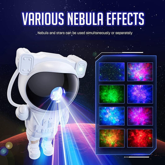 Astronaut Galaxy Projector - 360° Rotating Head with Remote Control | Night Light