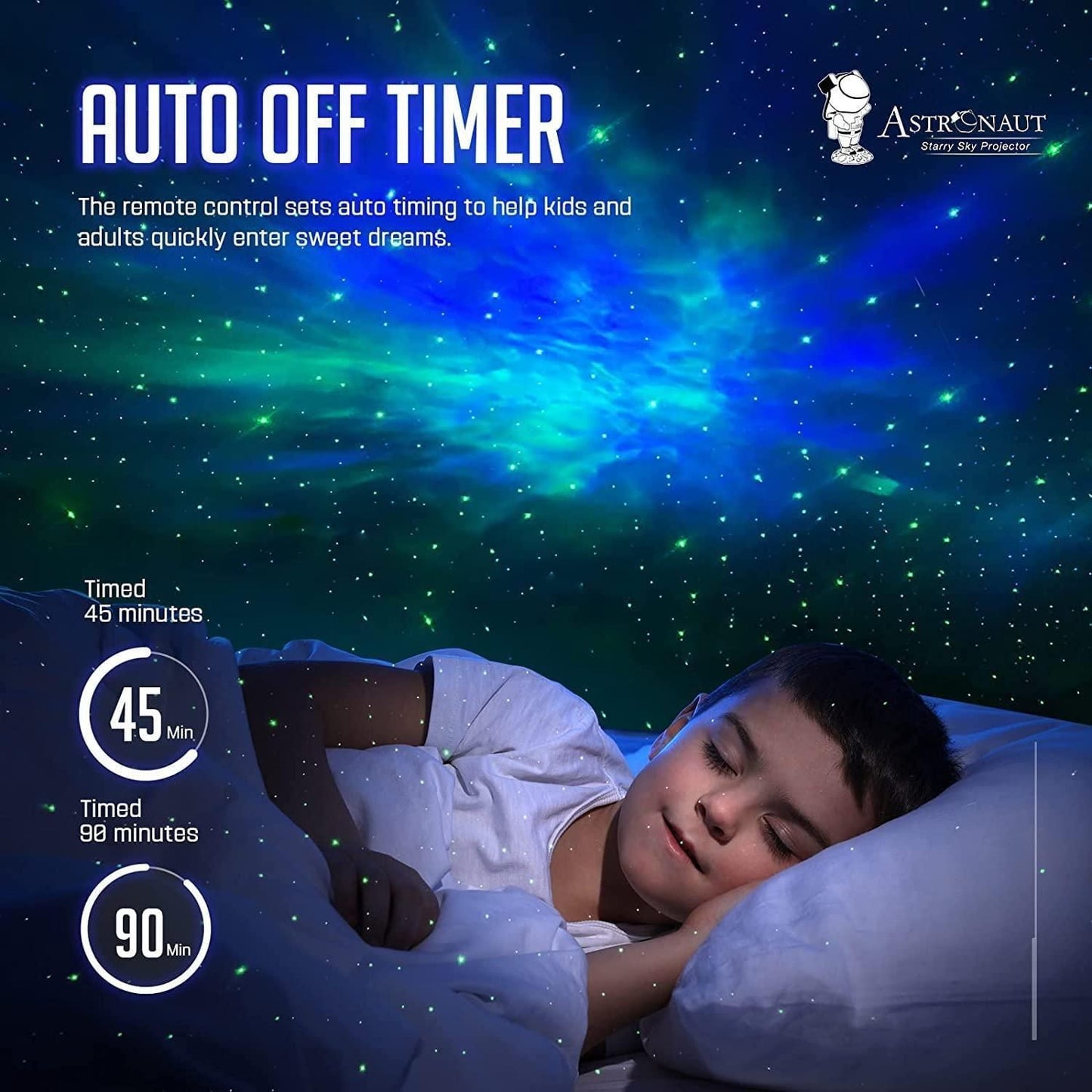 Astronaut Galaxy Projector - 360° Rotating Head with Remote Control | Night Light