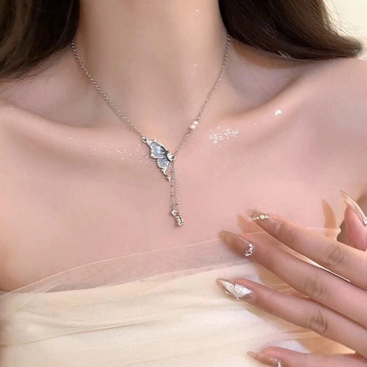 Chic Butterfly Tassel Necklace - Perfect Valentine's Gift