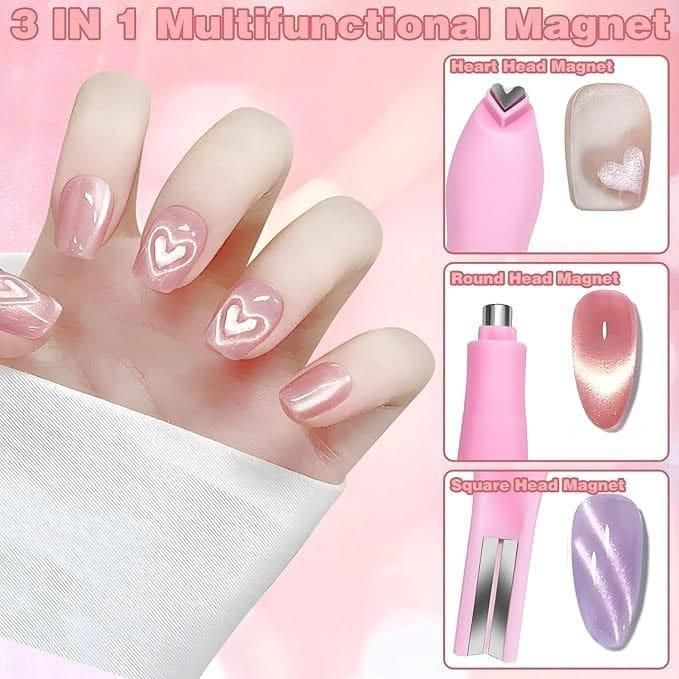 3-in-1 Cat Eye Nail Magnet Tool - Professional Dual Pack