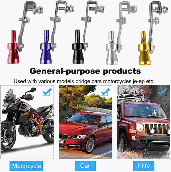 🔥Medium Universal Turbo Sound Noise Exhaust Muffler Pipe Whistle Valve🚗💨